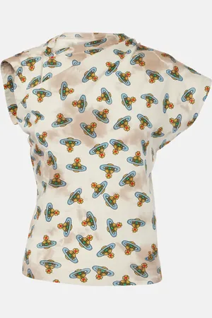 Vivienne Westwood Bedrucktes Top Hebo Orb aus Baumwolle