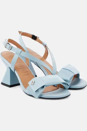 Ganni Sandalen Big Bow aus Satin