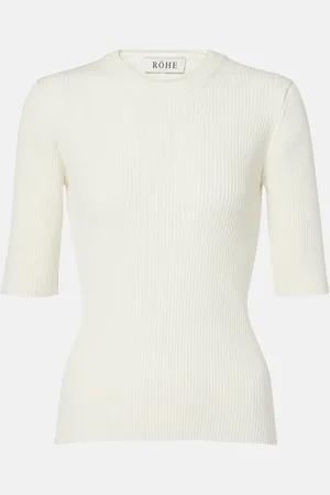 Rohe Róhe T-Shirt aus Rippstrick