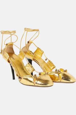 Chloé Chloé Pumps Luna aus Metallic-Leder