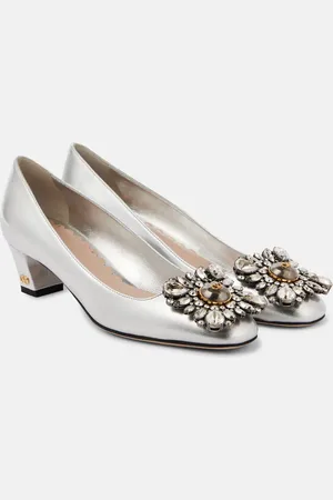 VALENTINO GARAVANI Pumps Preshoes 45 aus Metallic-Leder