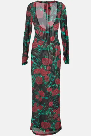 ALEXANDRA MIRO Bedrucktes Maxikleid Selene aus Mesh
