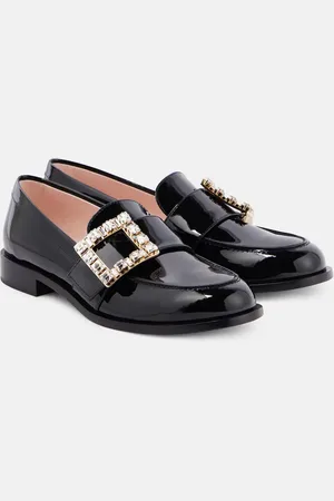 Roger Vivier Loafers Très Vivier aus Lackleder mit Kristallen