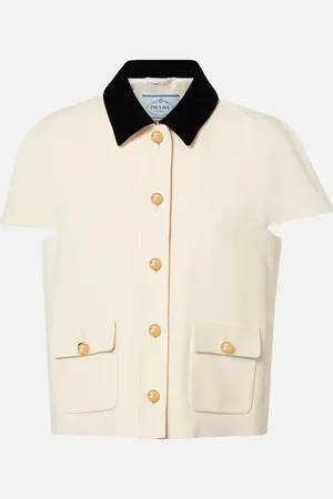 Prada Top aus Sablé mit Samt