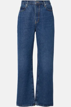 Frame High-Rise Straight Jeans Le Jane Ankle