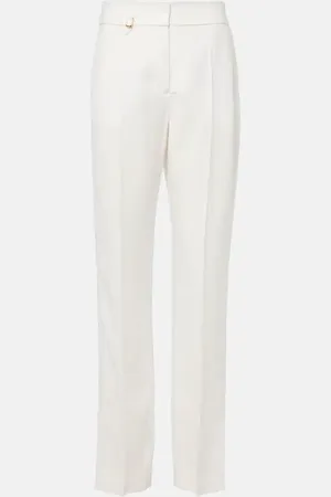 Jacquemus Schmale High-Rise-Hose Tibau aus Canvas