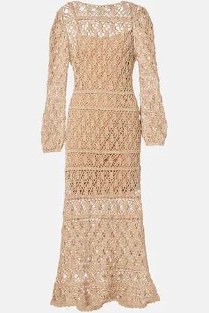 ANNA KOSTUROVA Maxikleid Bianca aus Häkelstrick