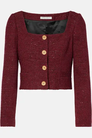 Alessandra Rich Jacke aus Tweed mit Pailletten
