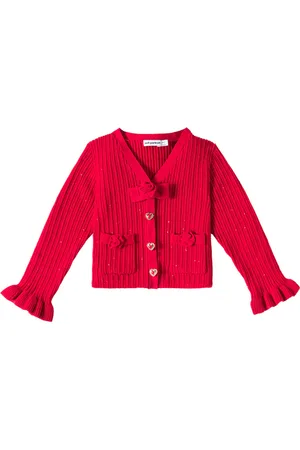 Self-Portrait Cardigan aus Strick mit Pailletten