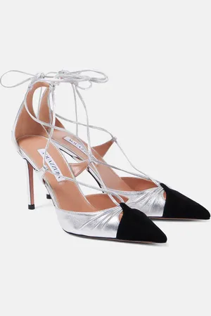 Aquazzura Slingback-Pumps Gabi 85 mit Veloursleder