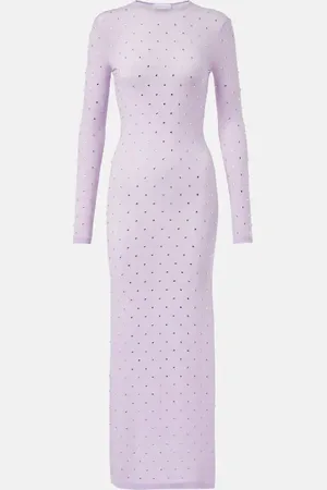 Paco rabanne Maxikleid Second Skin aus Jersey mit Kristallen