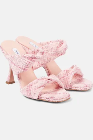 Aquazzura Pantoletten Twist 95 aus Tweed
