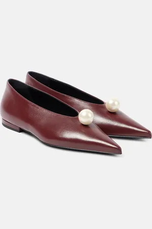 MAGDA BUTRYM Ballerinas aus Leder mit Zierperle
