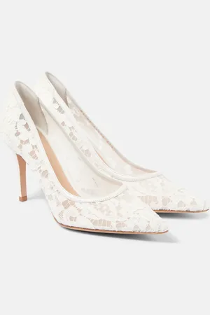Gianvito Rossi Pumps Lyon 85 aus Spitze mit Leder