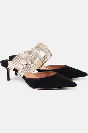 Aquazzura Mules Esencia 50 aus Veloursleder