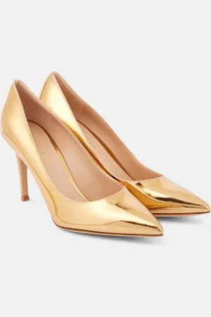 Gianvito Rossi Pumps Gianvito 85 aus Metallic-Leder