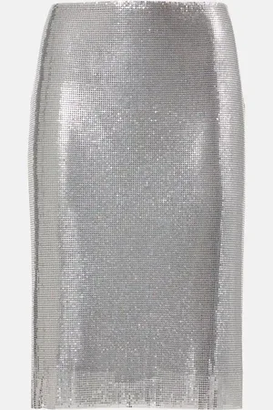 VERSACE Bleistiftrock aus Metall-Mesh