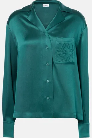 Loewe Pyjama-Hemd Anagram aus Seidensatin