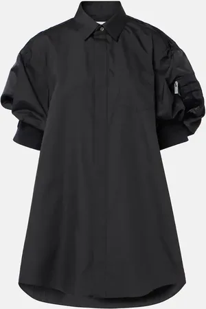SACAI Hemdblusenkleid aus Popeline und Twill