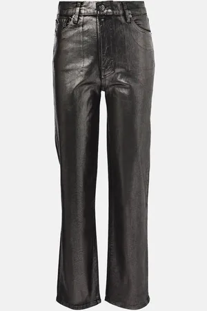 Frame High-Rise Straight Jeans Le Sleek