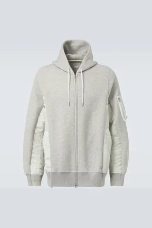 SACAI Kapuzenjacke aus Jersey und Twill