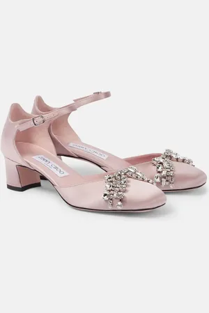 Jimmy Choo Pumps Verity 45 aus Satin mit Kristallen