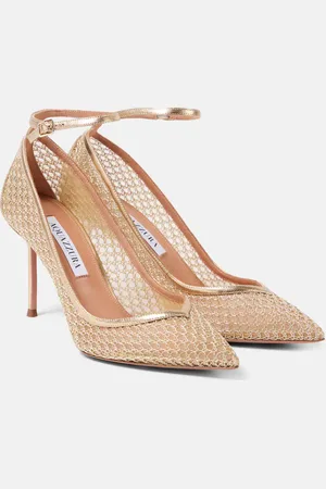 Aquazzura Pumps Asha 85 aus Mesh mit Leder