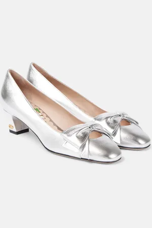 VALENTINO GARAVANI Pumps Bowow 45 aus Metallic-Leder