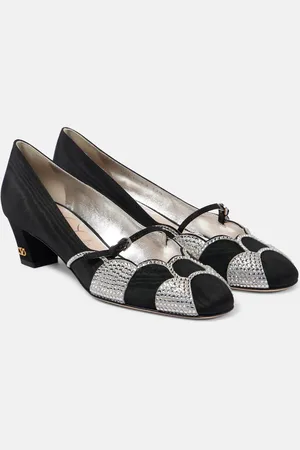 VALENTINO GARAVANI Pumps Bowow 45 aus Moiré mit Kristallen