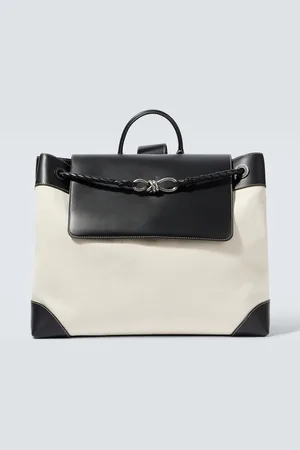 Bottega Veneta Rucksack Andiamo Large aus Canvas und Leder