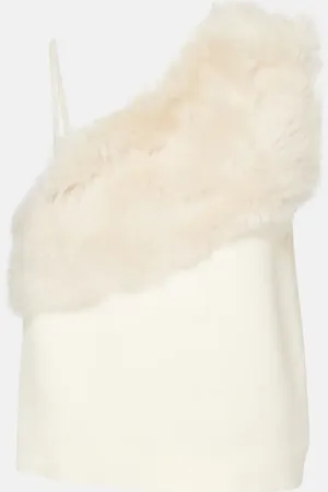 Totême Top aus Cady mit Shearling