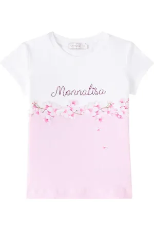 MONNALISA T-Shirt aus Jersey mit Kristallen