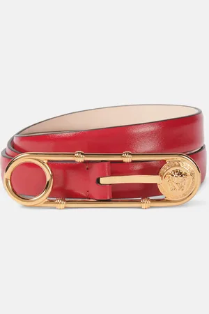 VERSACE Gürtel Medusa Safety Pin aus Leder