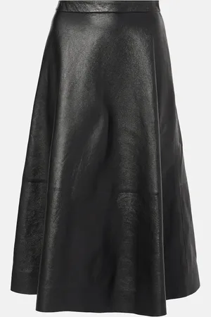 Balenciaga Midirock aus Leder