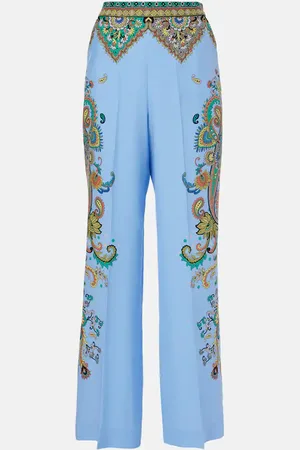 Etro Weite Hose aus Crêpe de Chine aus Seide