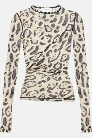 Sportmax Bedrucktes Top aus Tüll