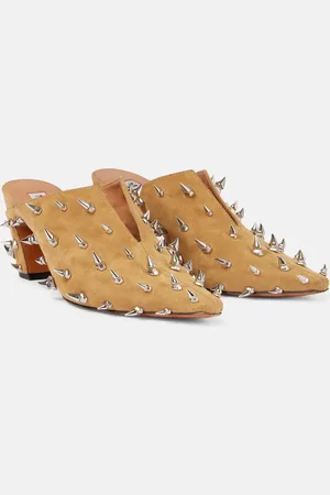 Alexander McQueen Verzierte Mules aus Veloursleder