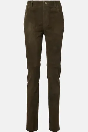 Chloé Chloé Schmale Hose aus Veloursleder