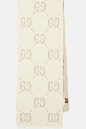 Gucci Schal GG aus Wolle und Seide