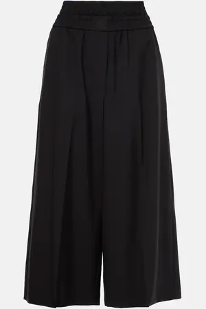 Loewe Weite Cropped-Hose aus Wolle