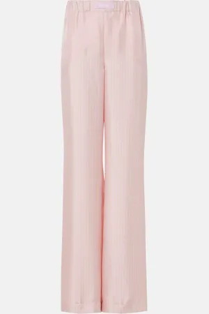 VERSACE Gerade Mid-Rise-Hose Chain Pinstripe