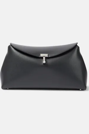 Totême Clutch T-Lock Small aus Leder