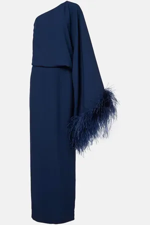 ‎Taller Marmo‎ Maxikleid Feathered Eternity mit Federn