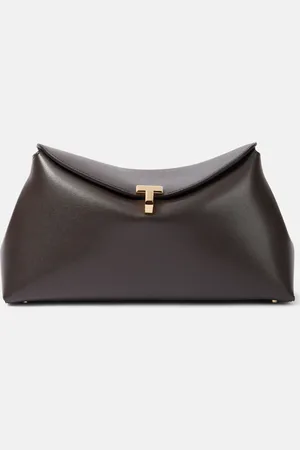 Totême Clutch T-Lock Small aus Leder