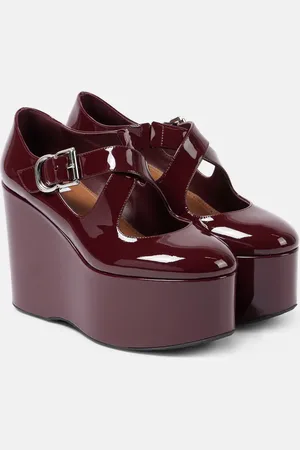 Alaïa Alaïa Wedges Criss Cross aus Lackleder