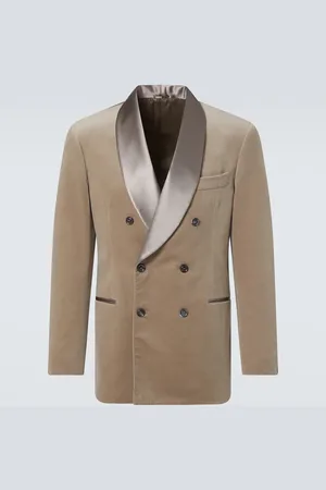Brunello Cucinelli Smoking aus Baumwollsamt mit Satin