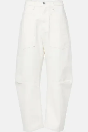 NILI LOTAN High-Rise Barrel Jeans Shon