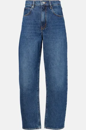 Frame Mid-Rise Barrel Jeans Low Slung