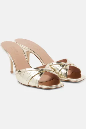 MALONE SOULIERS Pantoletten Perla 70 aus Metallic-Leder