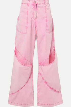 The Attico Weite Mid-Rise-Hose aus Baumwoll-Canvas